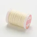 Wachsgarn Leder 0,4 bis 0,6 mm für Handnähen DIY Kleidung Handarbeiten – Farbe 2-Beige