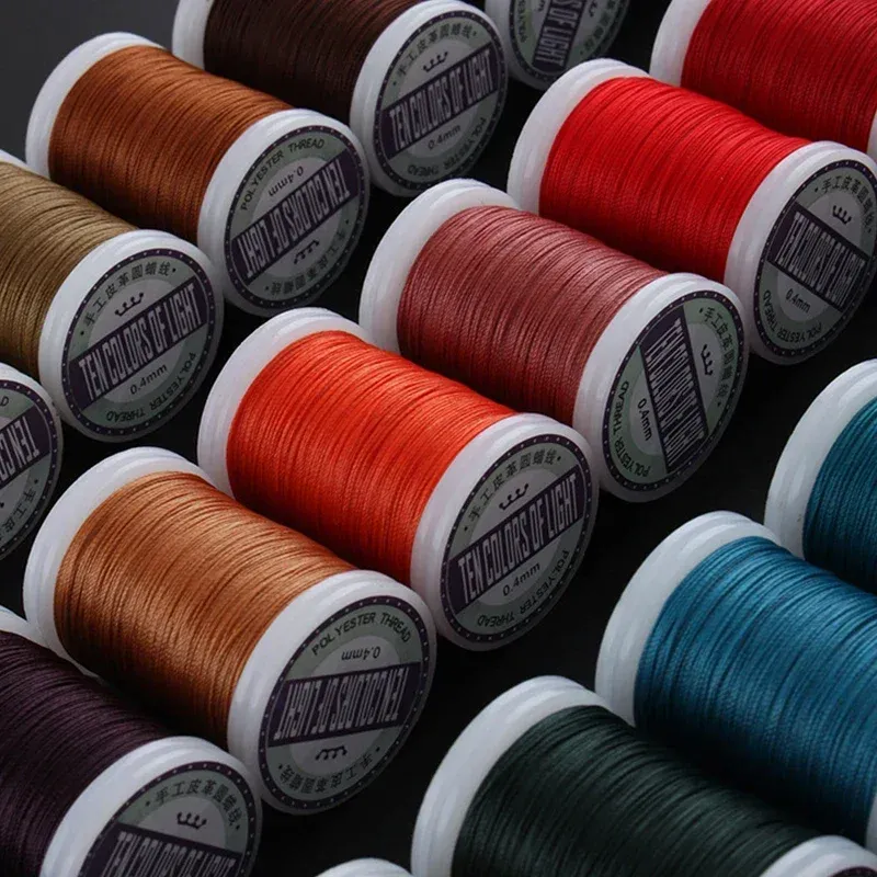 Wachsgarn Leder 0,4 bis 0,6 mm für Handnähen DIY Kleidung Handarbeiten