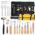 Werkzeugset für Lederhandwerk 23 Teile mit Hammer – Farbe 23Pcs