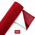 Wildleder Patch selbstklebend elastisch für Auto Armaturenbrett 10 bis 50 cm – Farbe Rot