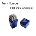 Zahlen Alphabete Leder Präge Stempel Stahl Punch Handwerk – Farbe Nummer 4mm
