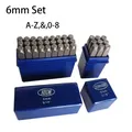 Zahlen Alphabete Leder Präge Stempel Stahl Punch Handwerk – Farbe Set 6mm